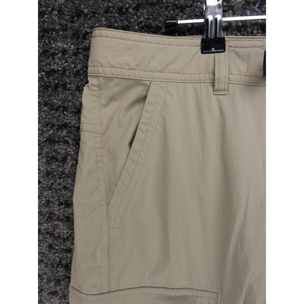 REI Cargo Shorts Womens 14 Beige Relaxed Belted Stretch Quick Dry Hike Gorpcore - Picture 7 of 16